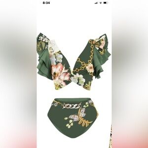 Bikini greens and orange